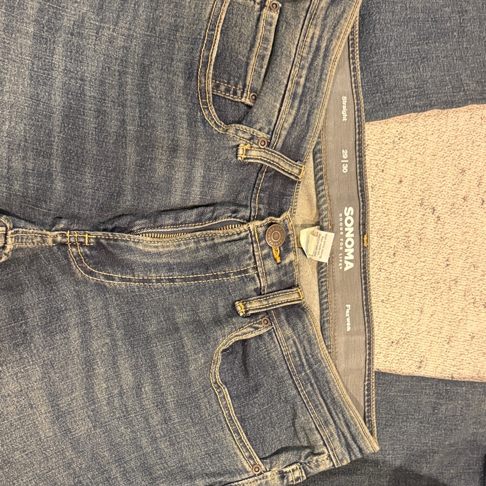 Sonoma Men's Straight Leg Blue Jeans